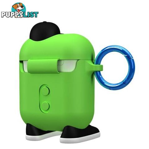 Case-Mate CreaturePod Air Pods Hook Ups Case and Neck Strap with Neck Strap - Chuck The Cool Guy Case (Green) - Case-Mate - 846127187039