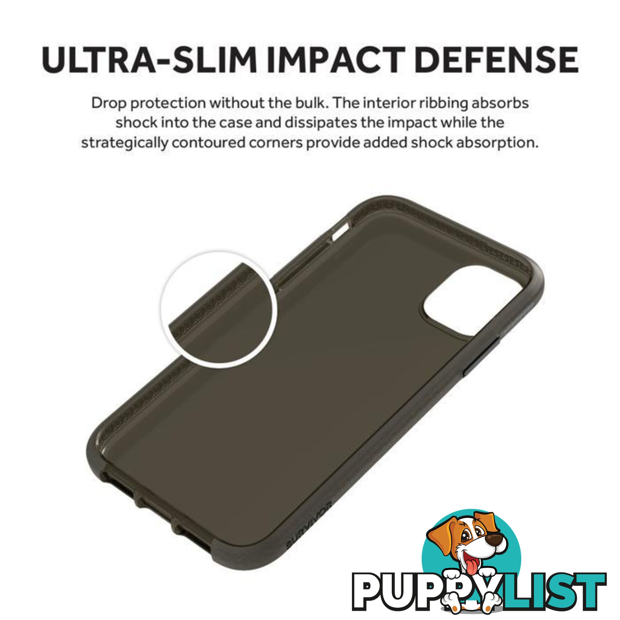 Griffin Survivor Clear for iPhone 11 - Black - Griffin - Clear - 191058106711