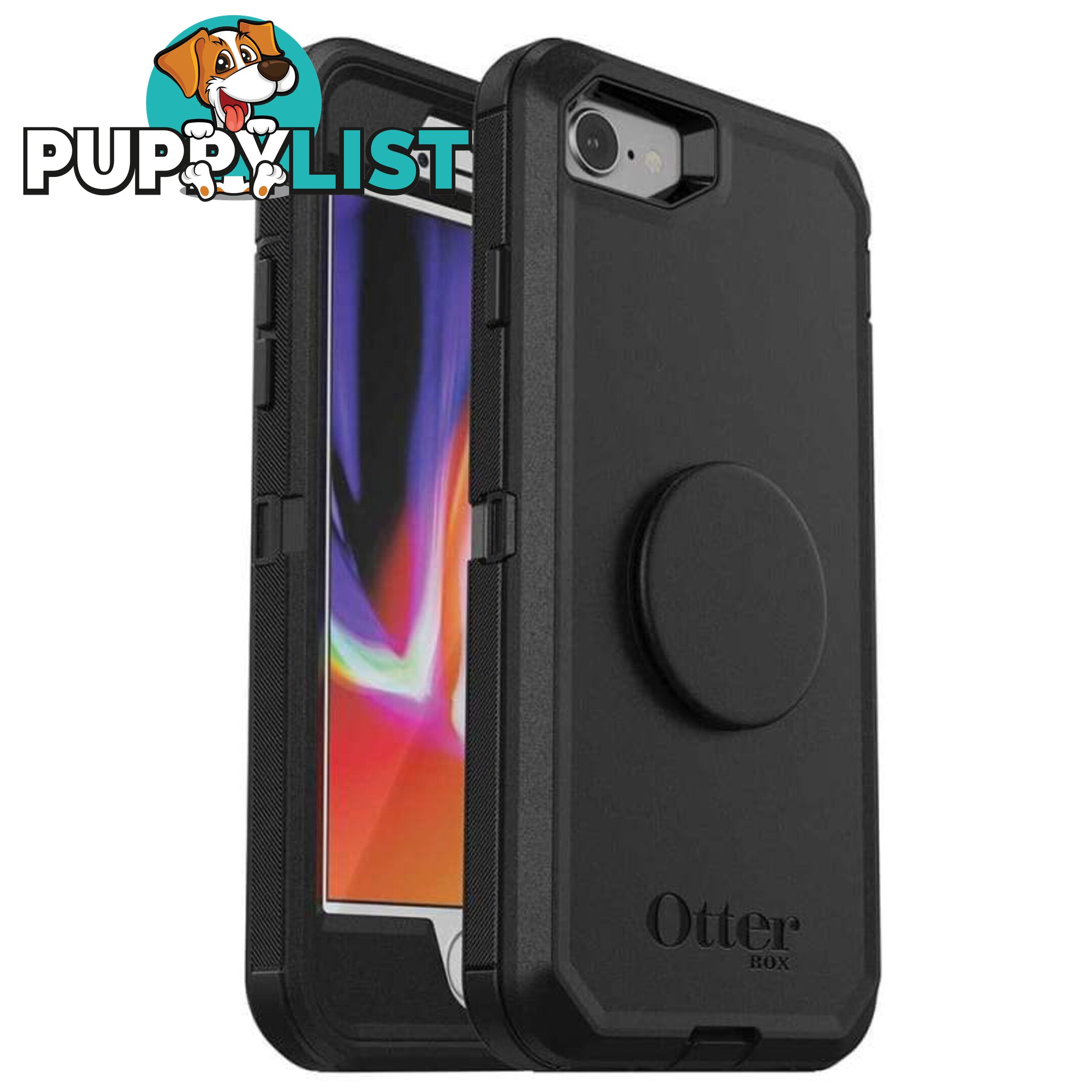 OtterBox Otter + Pop Defender Case For iPhone 7/8/SE - OtterBox - Black - 660543498735