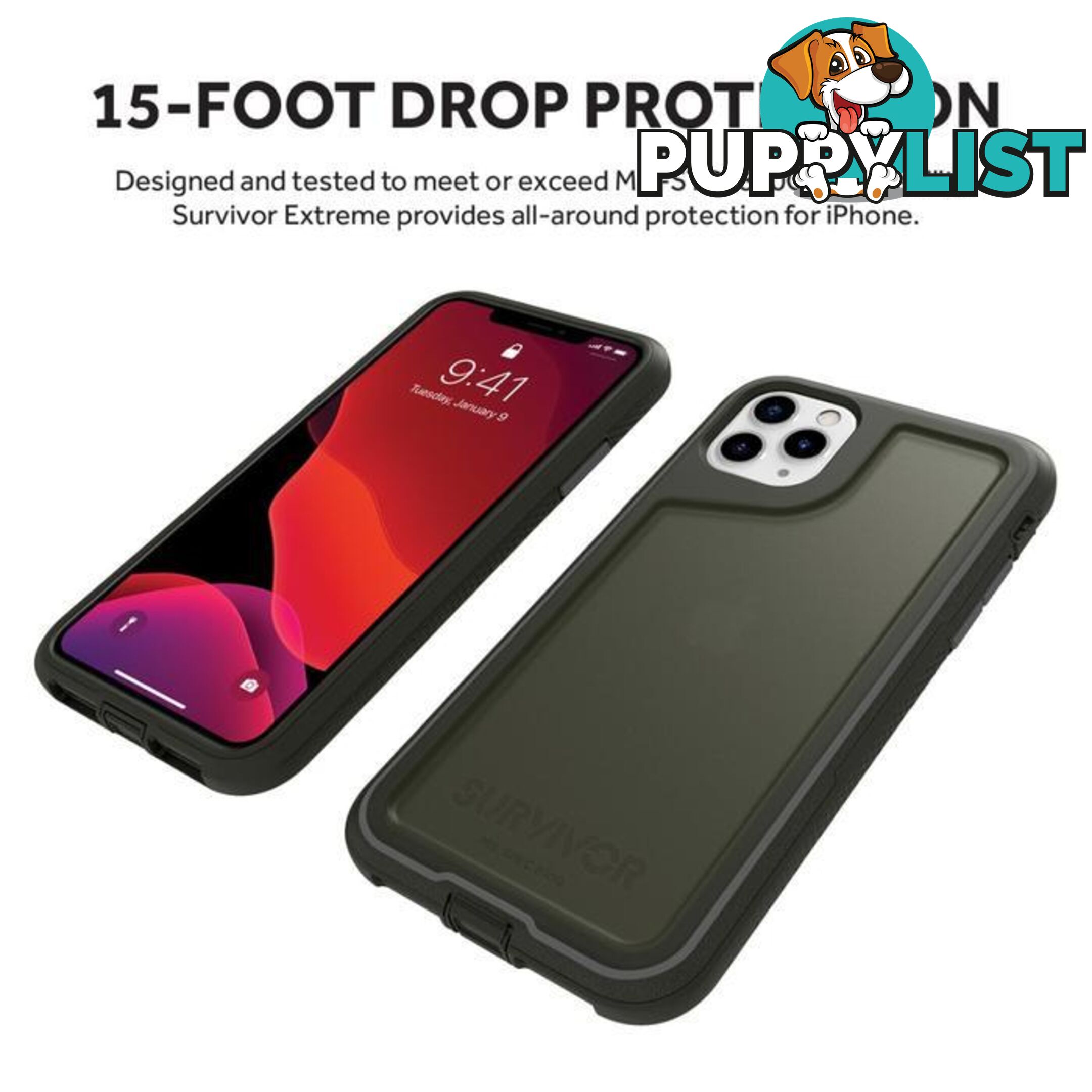 Griffin Survivor Extreme for iPhone 11 Pro Max - Griffin - Black/Smoke - 191058107022