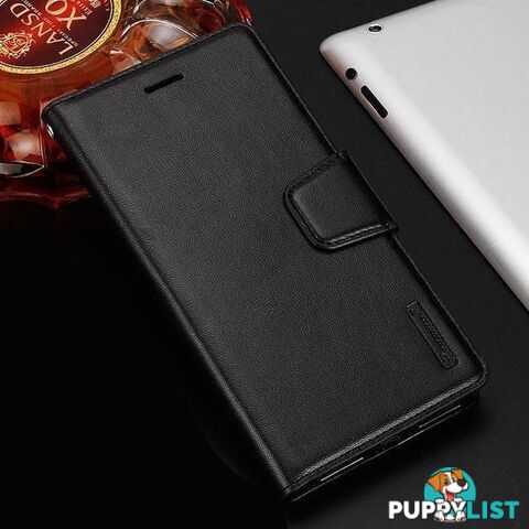 HANMAN Magnetic Wallet Leather Card Flip Case Stand Cover For Google Pixel 4 - Hanman - Black