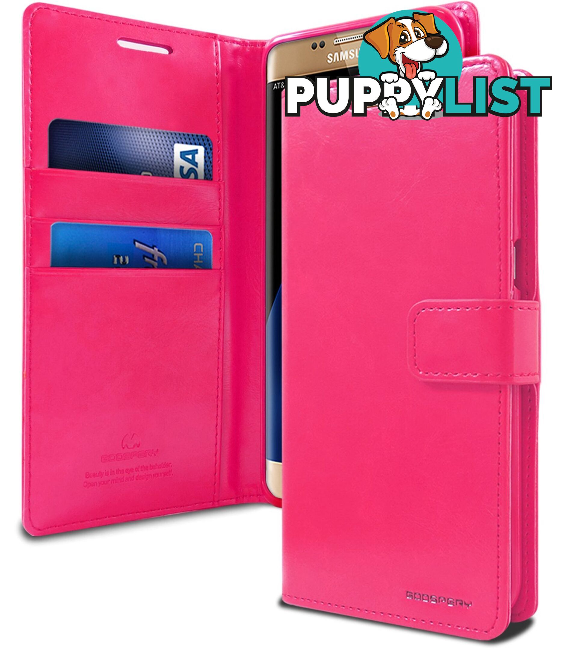 Goospery Mercury Blue Moon Diary for Samsung Galaxy S20 - Goospery - Hot Pink