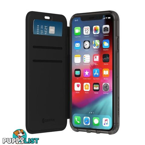 Griffin Survivor Clear Wallet for iPhone Xs - Black/Clear - Griffin - 191058093592