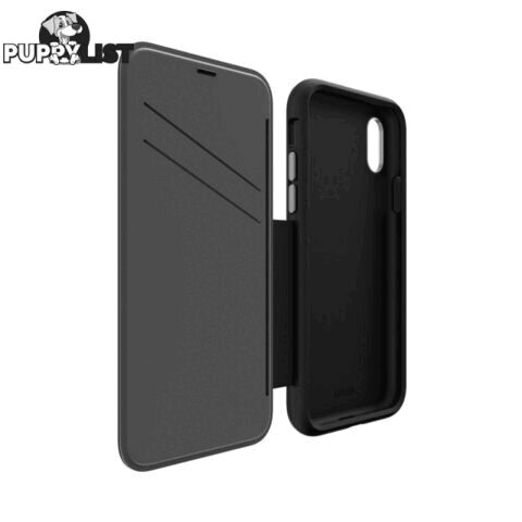 EFM Monaco Leather D3O Wallet Case For iPhone X/Xs - EFM - Black - 9319655065205