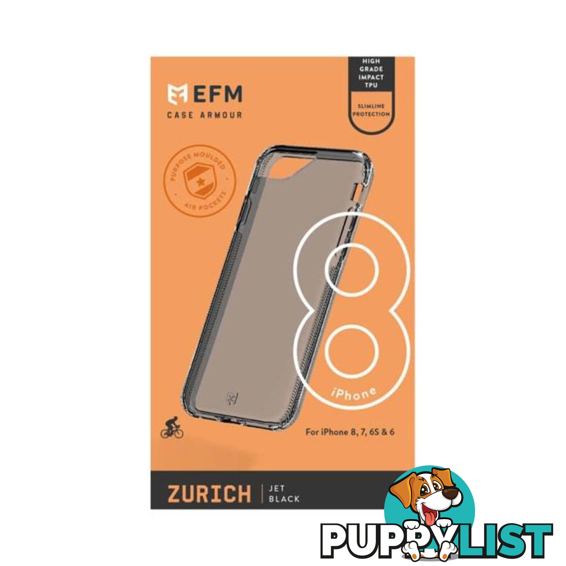 EFM Zurich Case Armour For iPhone 6/6s/7/8/SE - EFM - Jet Black - 9319655060101