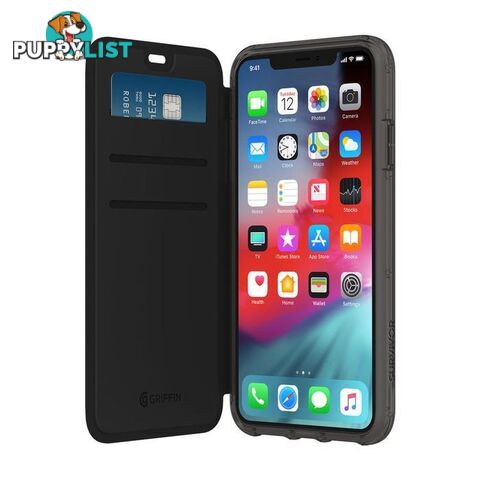 Griffin Survivor Clear Wallet for iPhone Xs Max - Blk/Clr - Griffin - 191058093608