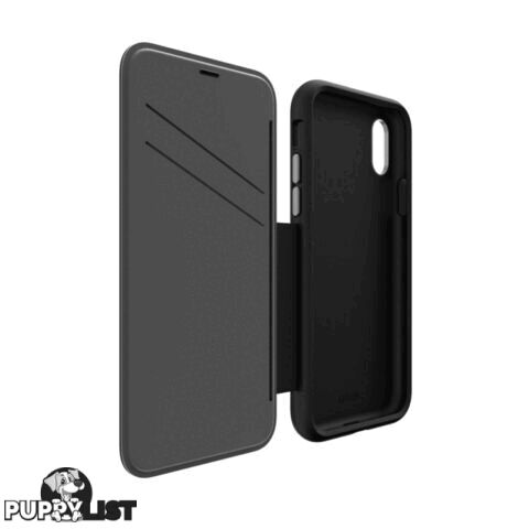 EFM Monaco Leather D3O Wallet Case For iPhone Xs Max - EFM - Black - 9319655065229