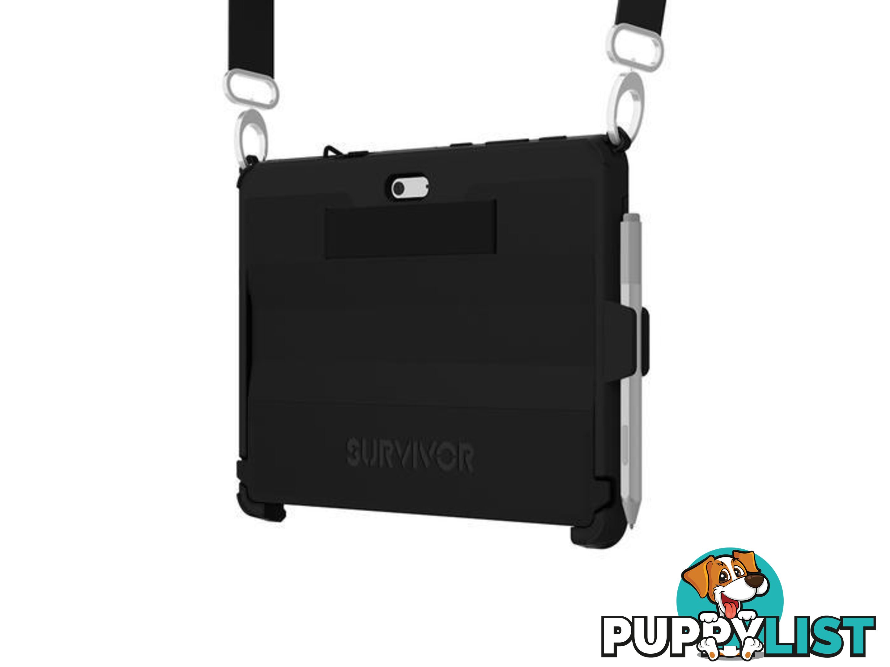 Griffin Survivor Slim for Surface Go w Shlder Strap - Black - Griffin - 191058077752