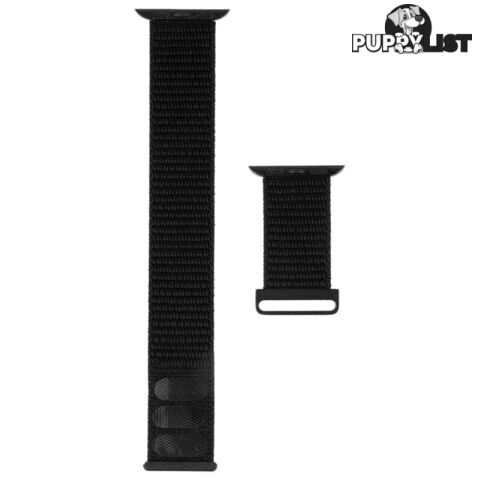 Case-Mate Nylon Watch Band For Apple Watch Series 1-5/38-40mm - Case-Mate - Metallic Black - 846127190466