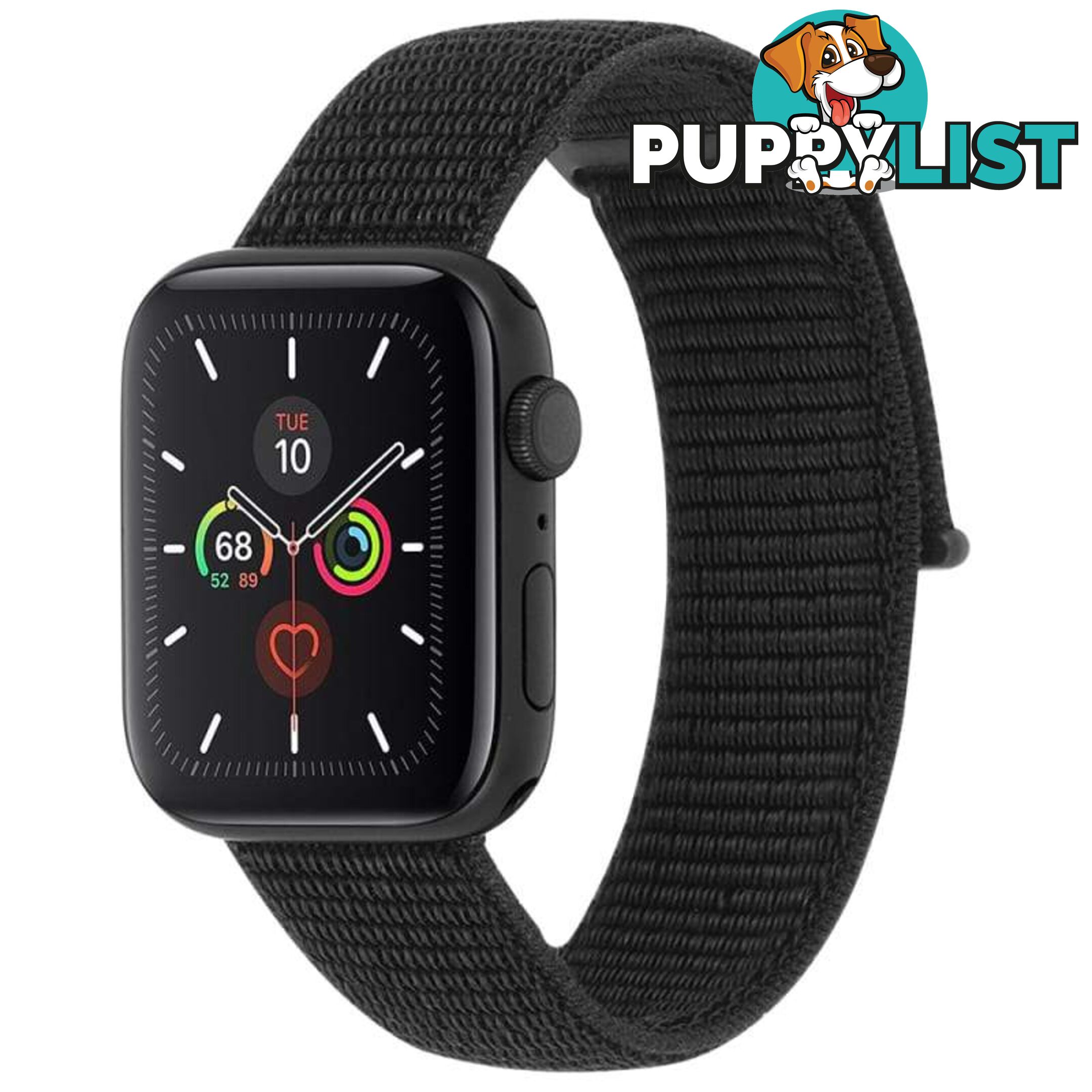 Case-Mate Nylon Watch Band For Apple Watch Series 1-5/38-40mm - Case-Mate - Metallic Black - 846127190466