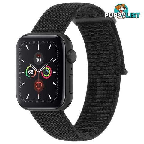 Case-Mate Nylon Watch Band For Apple Watch Series 1-5/38-40mm - Case-Mate - Metallic Black - 846127190466