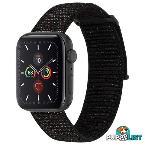 Case-Mate Nylon Watch Band For Apple Watch Series 1-5/38-40mm - Case-Mate - Metallic Black - 846127190466