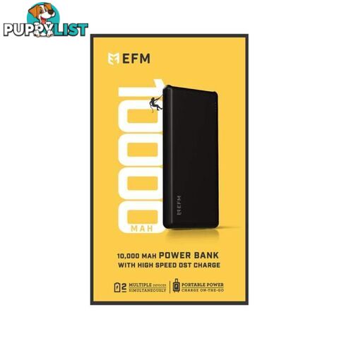 EFM 10000mAh Power Bank With Micro-USB Cable - EFM - 9319655056449