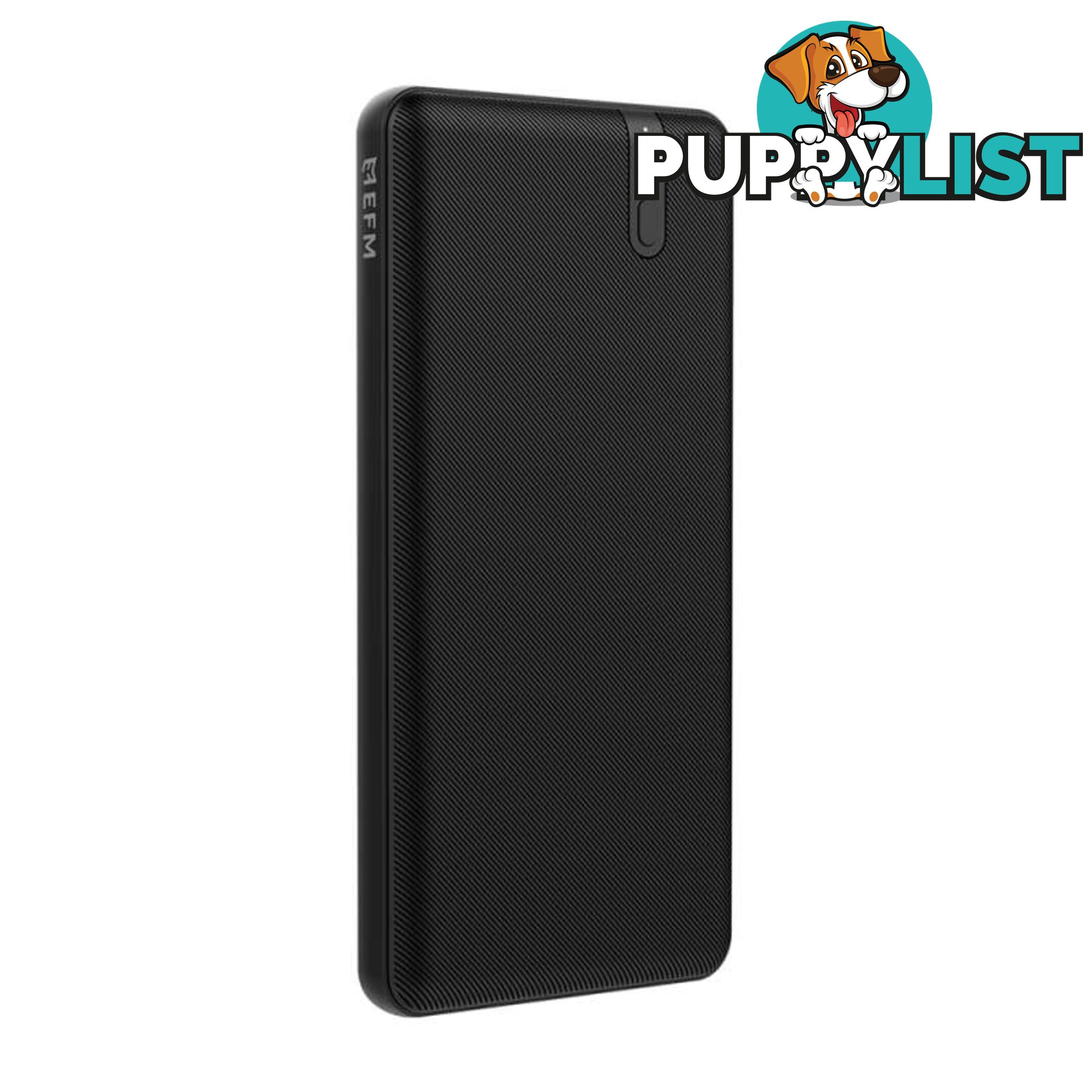 EFM 10000mAh Portable Power Bank With Type C PD18W and QC3.0 Dual USB-A Ports EFM 10000mAh Portable Power Bank Type-C PD18W/QC3.0 and Dual USB-A Outputs QC3.0 - Black - EFM - 9319655074146