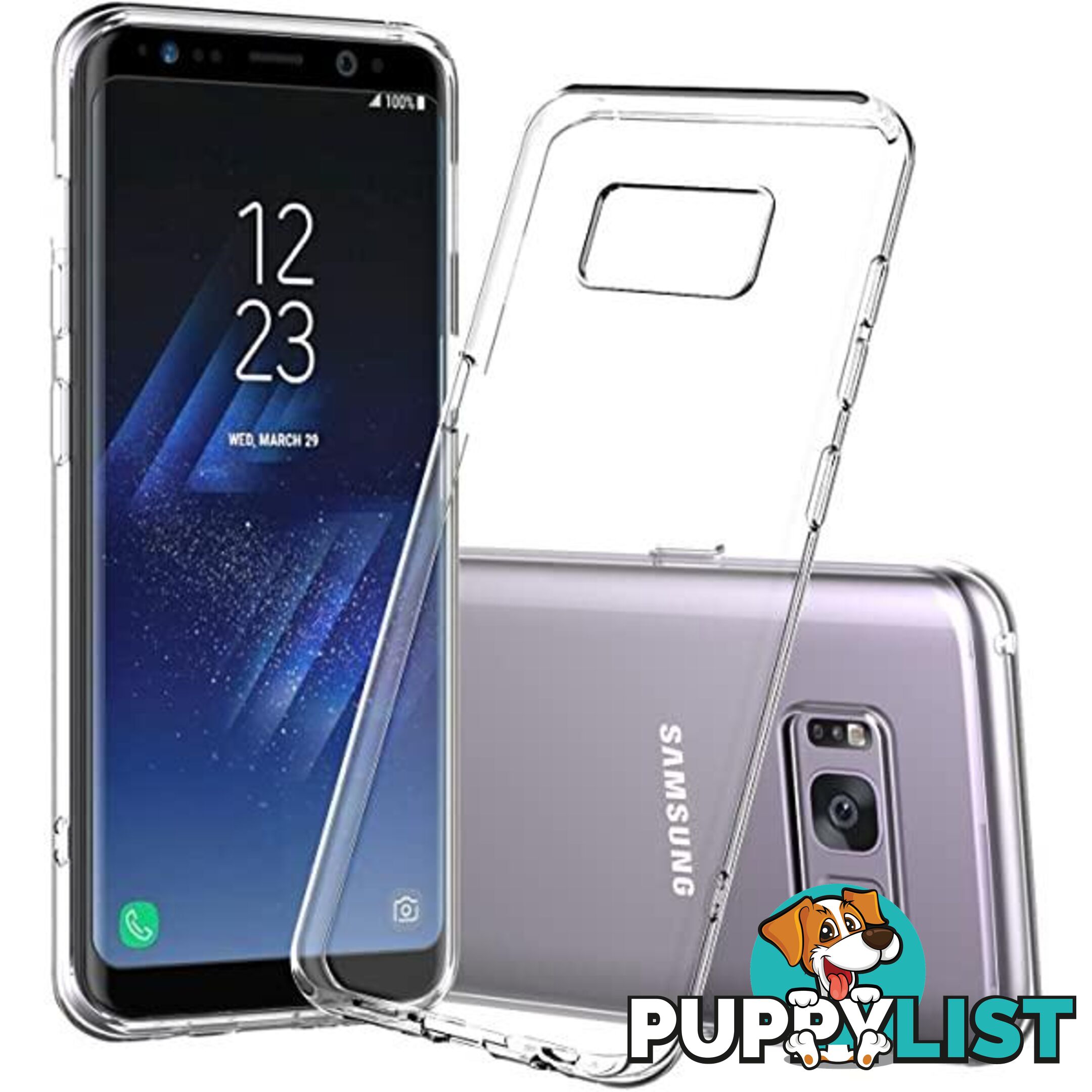 Soft Silicone Rubber Case - Clear for Samsung Galaxy S8 - OZ