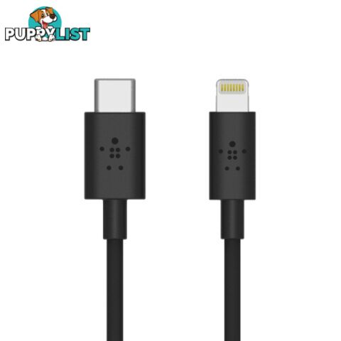 Belkin BOOSTCHARGE USB-C Cable With Lightning Connector - Belkin - Black - 745883775422