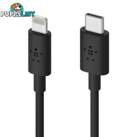 Belkin BOOSTCHARGE USB-C Cable With Lightning Connector - Belkin - Black - 745883775422