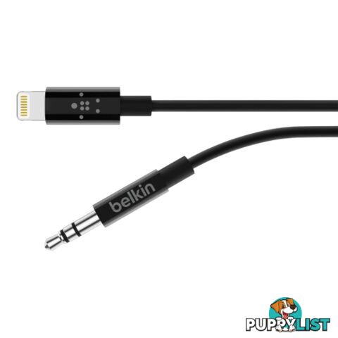 Belkin 3.5mm Audio Cable With Lightning Connector 91mm - Black - Belkin - 745883757251