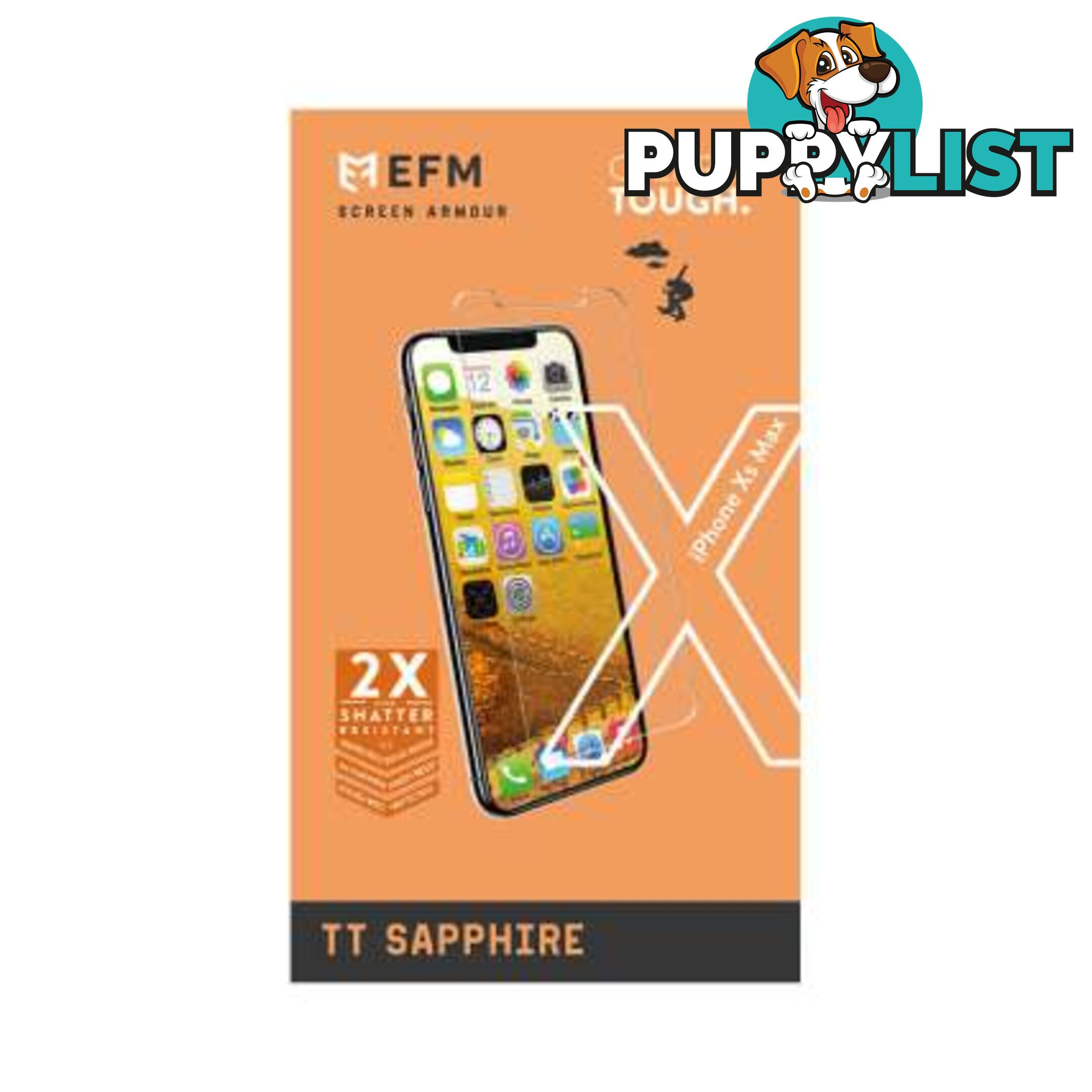 EFM TT Sapphire Screen Armour For iPhone Xs Max/11 Pro Max - EFM - Clear - 9319655067865