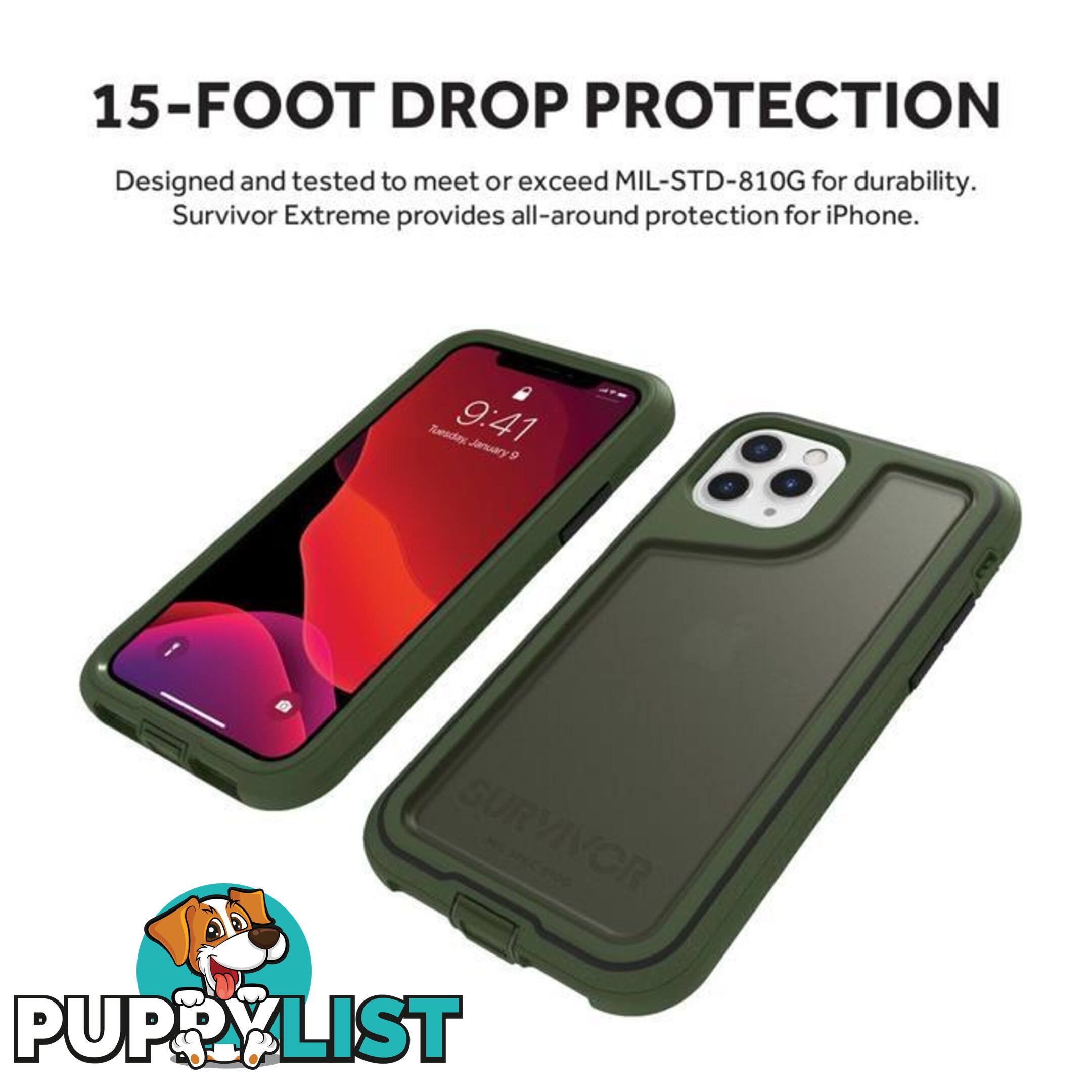 Griffin Survivor Extreme for iPhone 11 Pro - Bronze Green - 191058106650