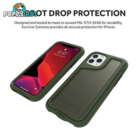 Griffin Survivor Extreme for iPhone 11 Pro - Bronze Green - 191058106650