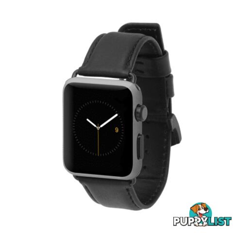 Case-Mate Signature Leather Apple Watch band For Apple Watch 42mm - Case-Mate - Black - 846127171090