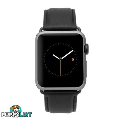 Case-Mate Signature Leather Apple Watch band For Apple Watch 42mm - Case-Mate - Black - 846127171090