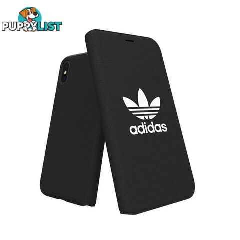 Adidas (Adidas) Clover Classic PU Leather Flip for iPhone X/Xs - Adidas - Black