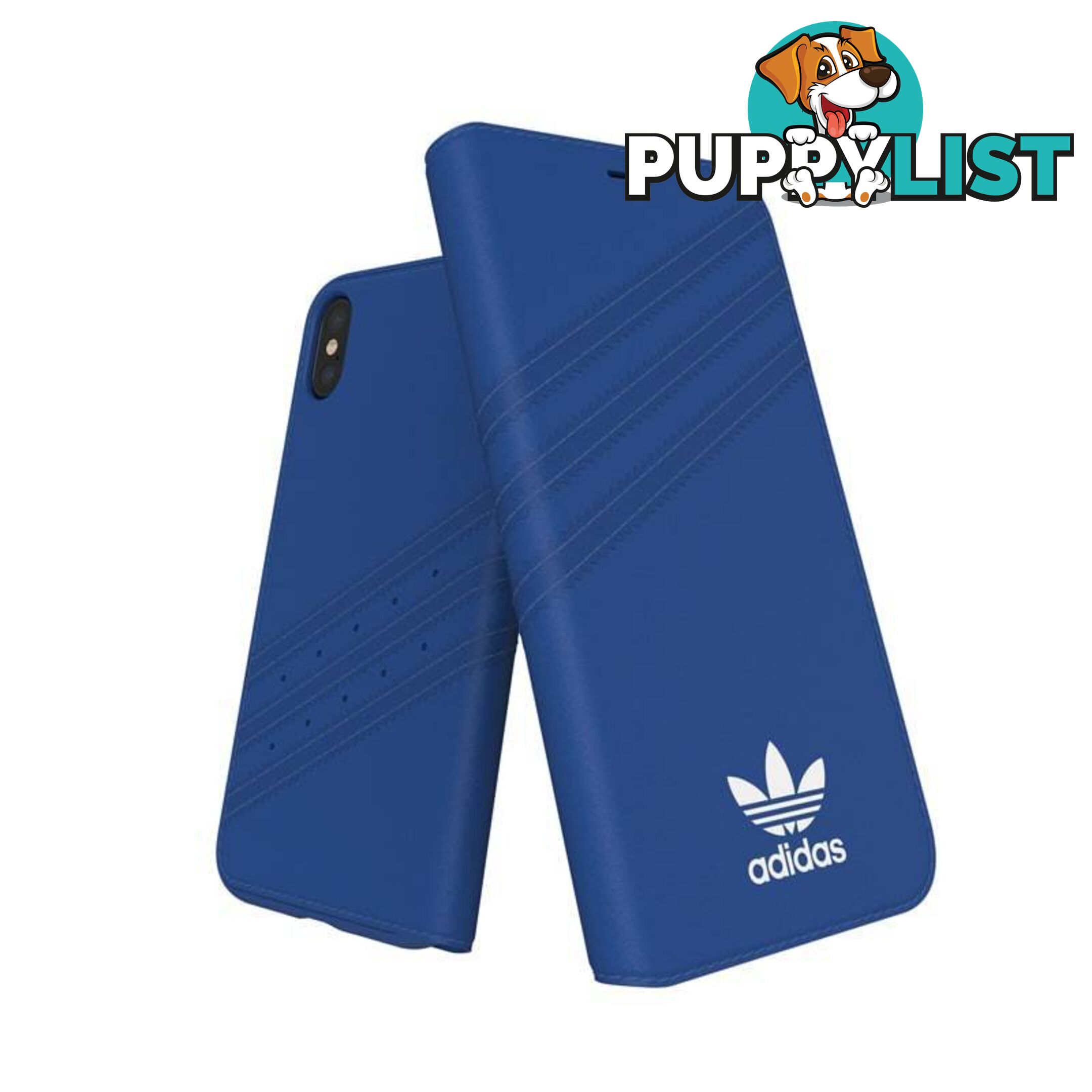 Adidas (Adidas) Clover Classic PU Leather Flip for iPhone X/Xs - Adidas - Black