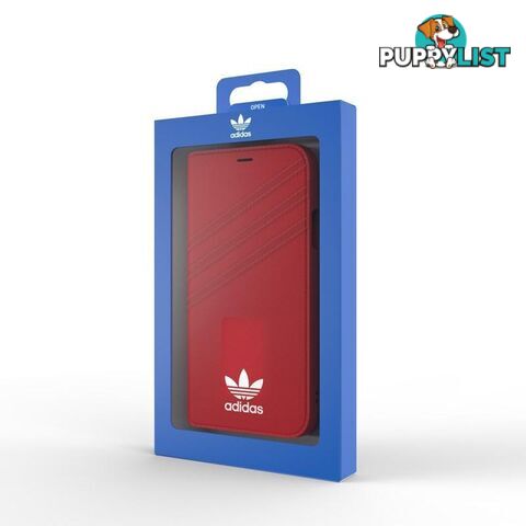 Adidas (Adidas) Clover Classic PU Leather Flip for iPhone X/Xs - Adidas - Black