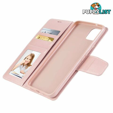 HANMAN Magnetic Wallet Leather Card Flip Case Stand Cover For Google Pixel 4 - Hanman - Rose Gold