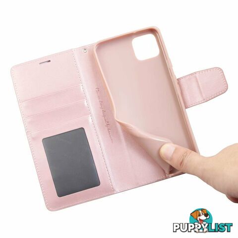 HANMAN Magnetic Wallet Leather Card Flip Case Stand Cover For Google Pixel 4 - Hanman - Rose Gold