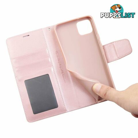 HANMAN Magnetic Wallet Leather Card Flip Case Stand Cover For Google Pixel 4 XL - Hanman - Rose Gold