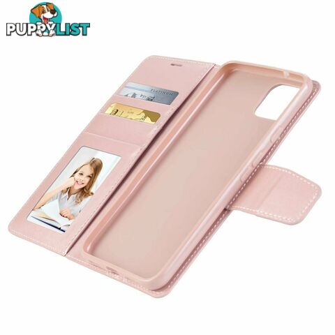 HANMAN Magnetic Wallet Leather Card Flip Case Stand Cover For Google Pixel 4 XL - Hanman - Rose Gold