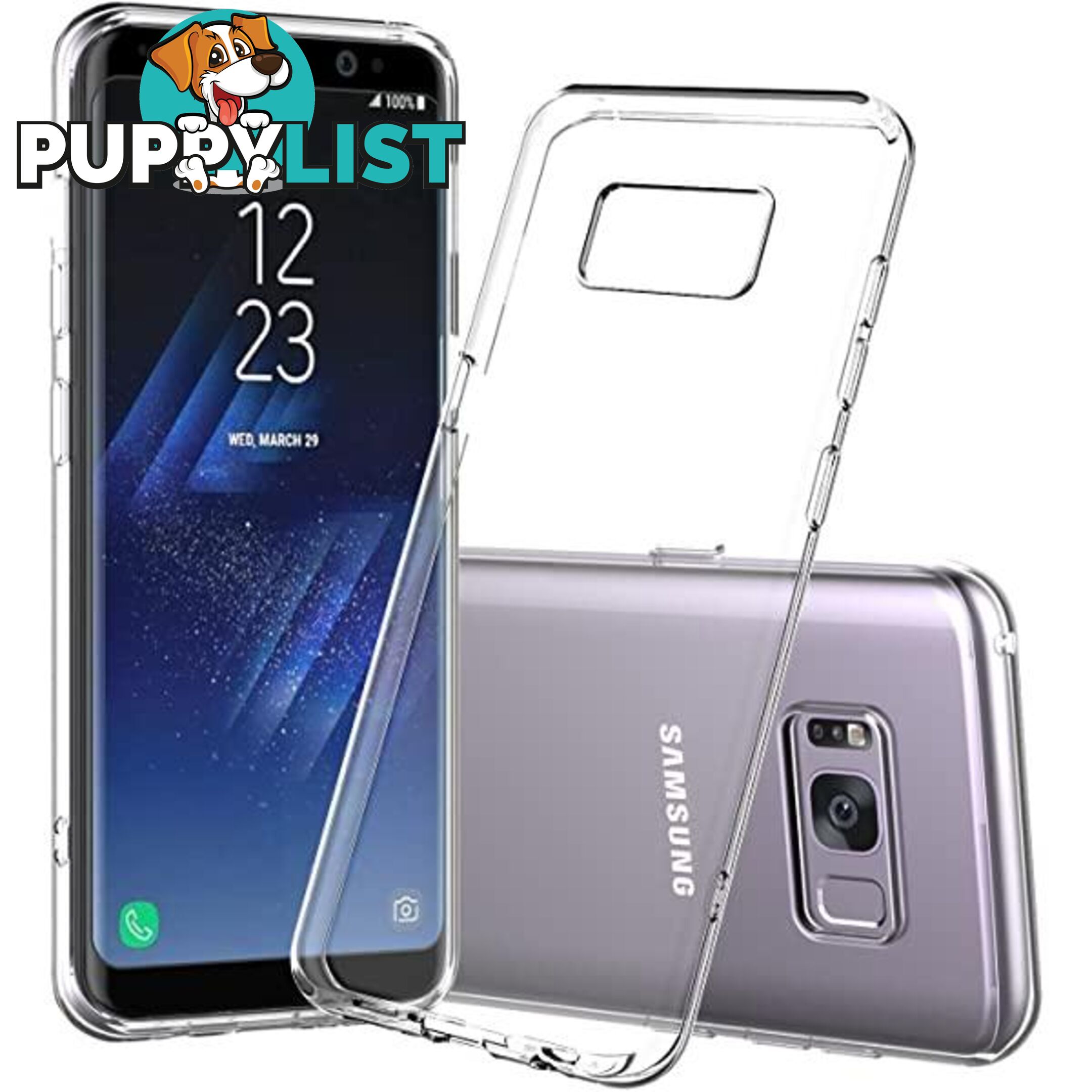 Soft Silicone Rubber Case - Clear for Samsung Galaxy S8+ - OZ