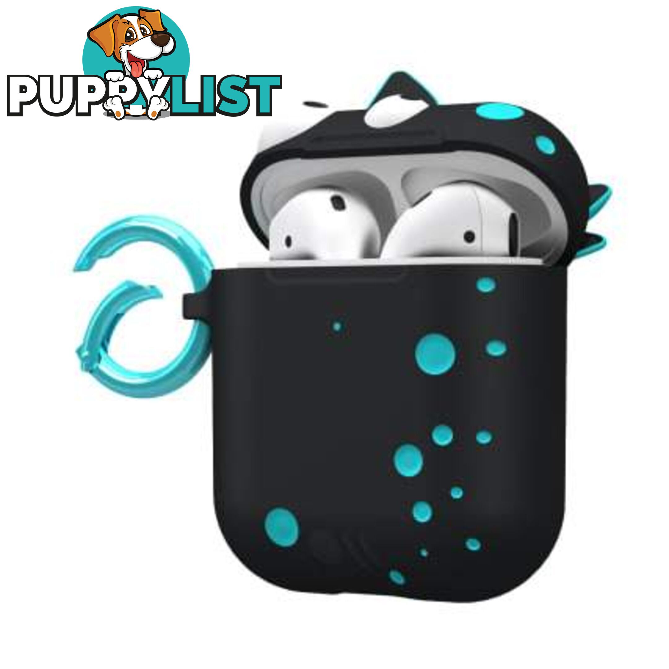 Case-Mate CreaturePod Case for Air Pods with Neck Strap - Spike Harmless Case (Black) - Case-Mate - 846127187022