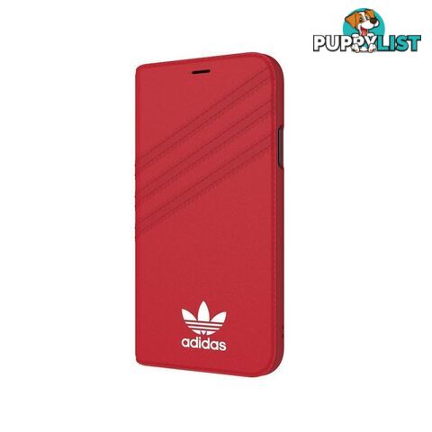 Adidas (Adidas) Clover Classic PU Leather Flip for iPhone X/Xs - Adidas - Blue - 8718846047357