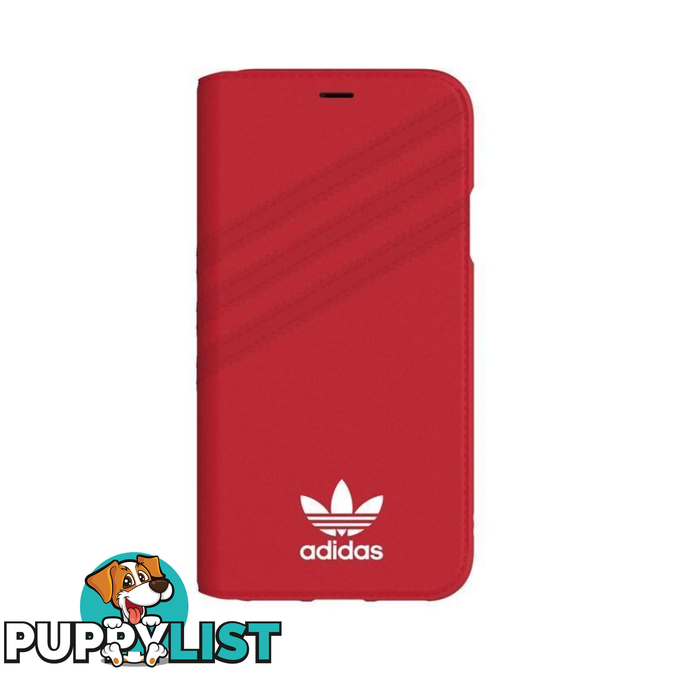 Adidas (Adidas) Clover Classic PU Leather Flip for iPhone X/Xs - Adidas - Blue - 8718846047357