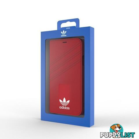 Adidas (Adidas) Clover Classic PU Leather Flip for iPhone X/Xs - Adidas - Blue - 8718846047357