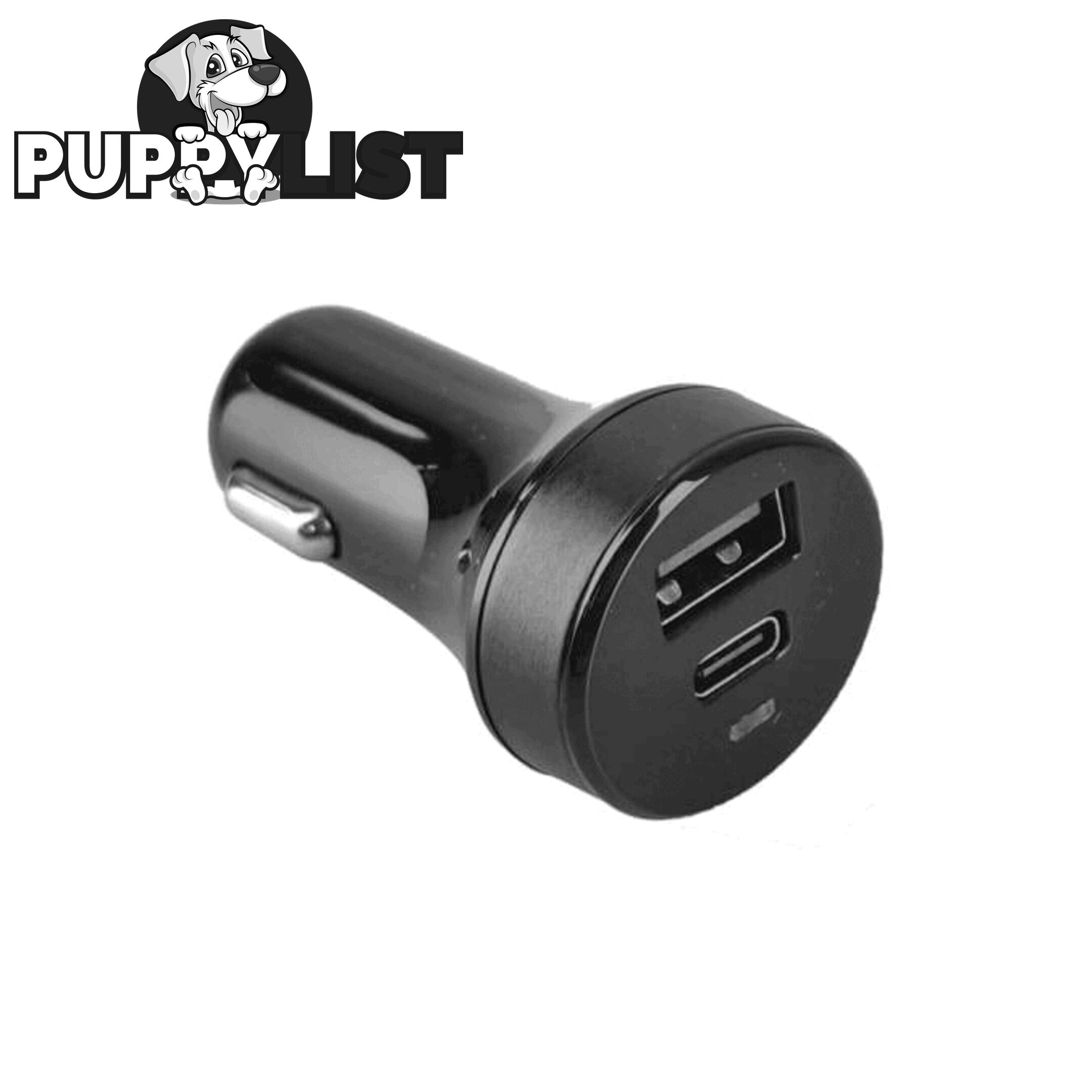 Cleanskin 27W Dual Car Charger and Qualcomm Quick Charge 3.0 USB Port Black - Cleanskin - 9319655067469