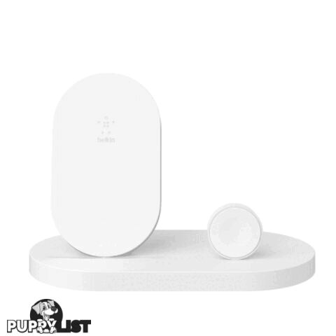 Belkin BOOSTUP Wireless Charging Dock For iPhone/Apple Watch/USB-A port - White - Belkin - 745883762859