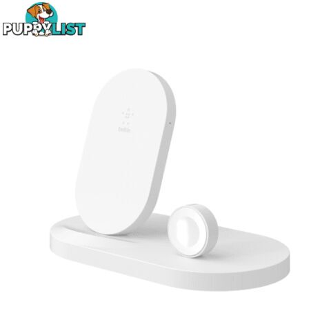 Belkin BOOSTUP Wireless Charging Dock For iPhone/Apple Watch/USB-A port - White - Belkin - 745883762859