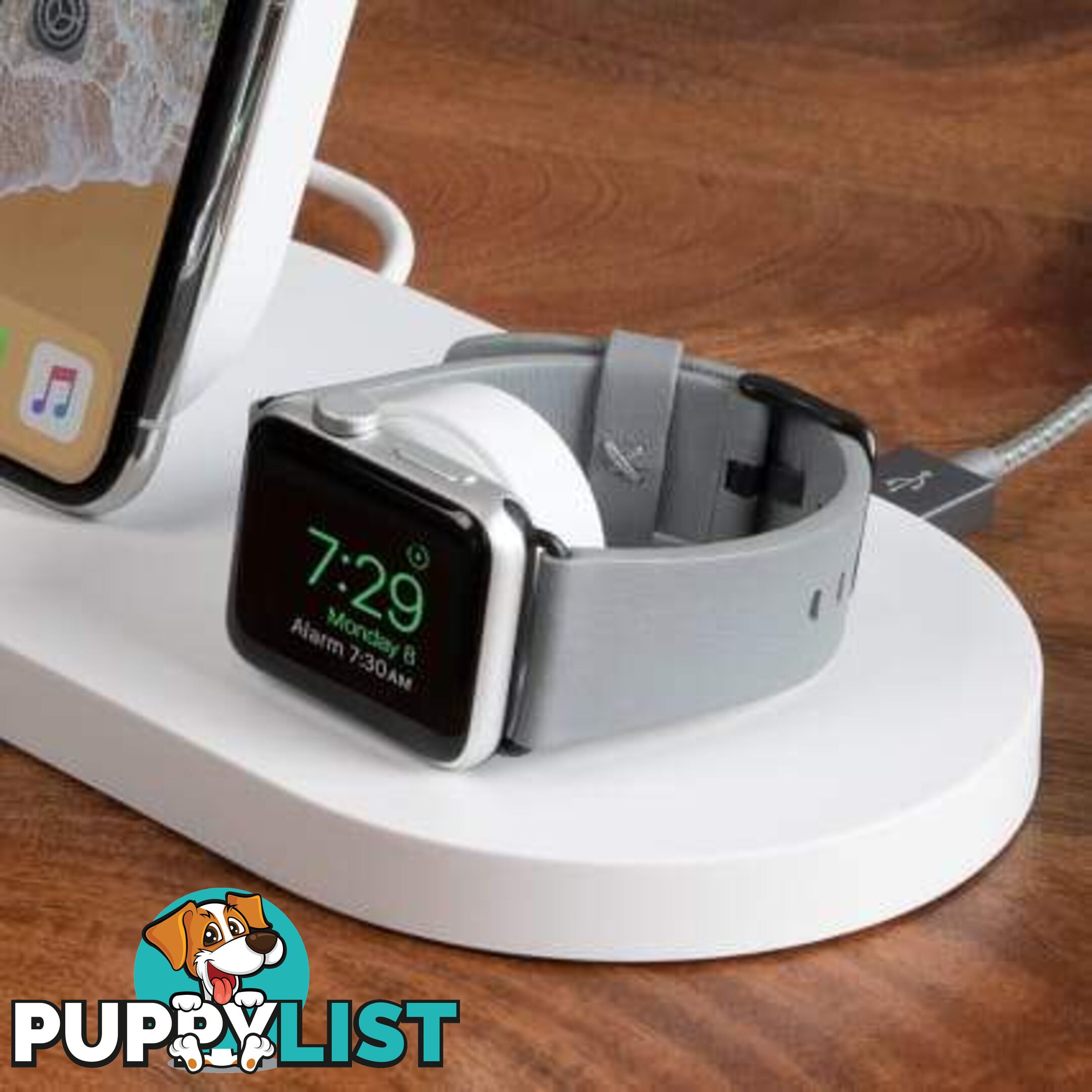 Belkin BOOSTUP Wireless Charging Dock For iPhone/Apple Watch/USB-A port - White - Belkin - 745883762859