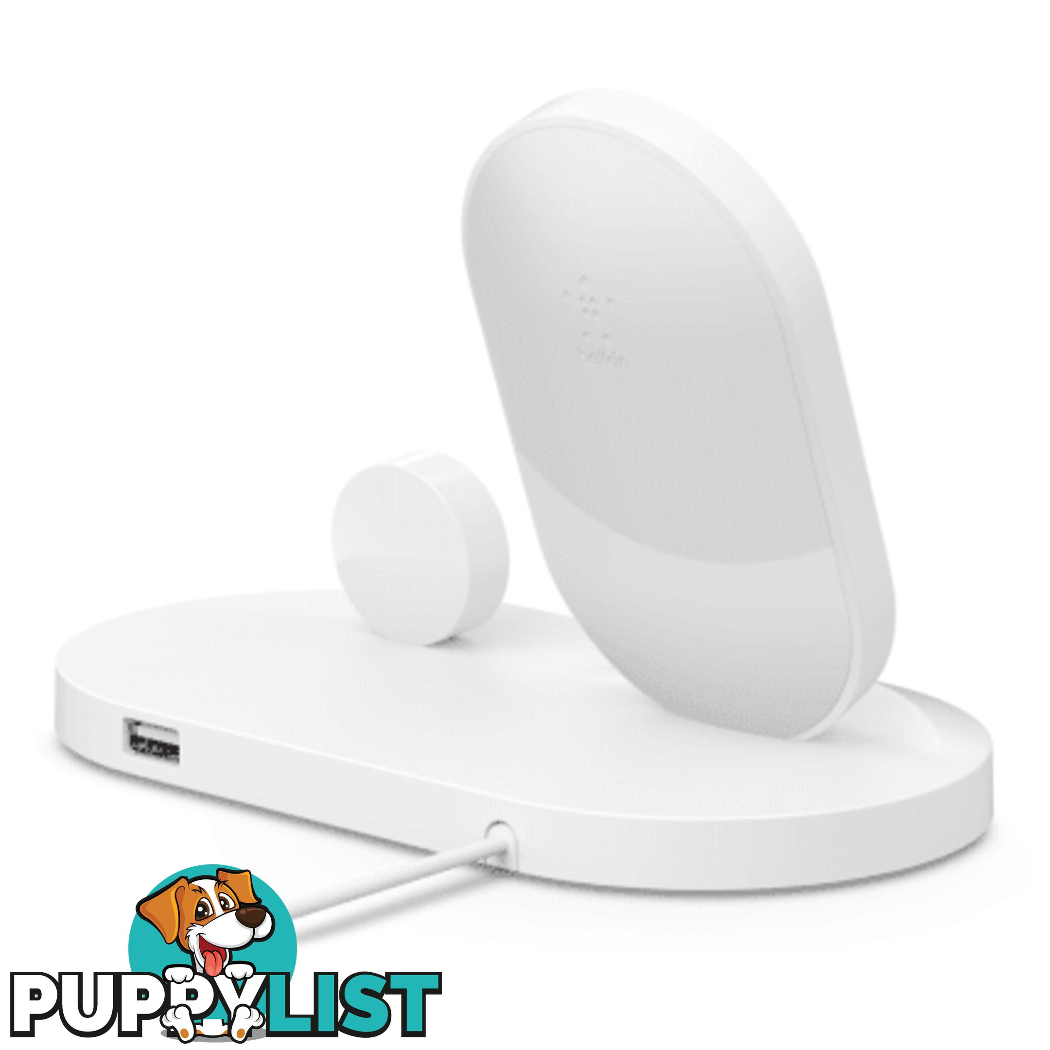 Belkin BOOSTUP Wireless Charging Dock For iPhone/Apple Watch/USB-A port - White - Belkin - 745883762859