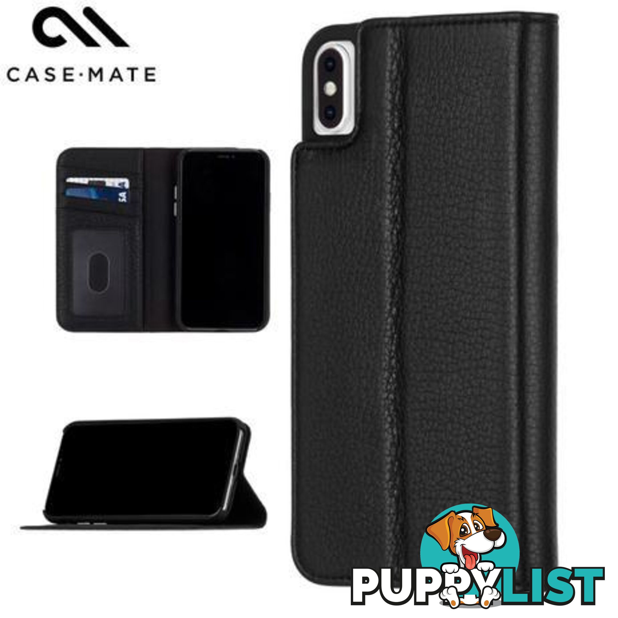 Case-Mate Wallet Folio Minimalist Case For iPhone Xs Max - Case-Mate - Black - 846127180337