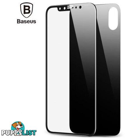 Baseus Glass Film Set Front and Back For iPhone X/Xs - Baseus - Black