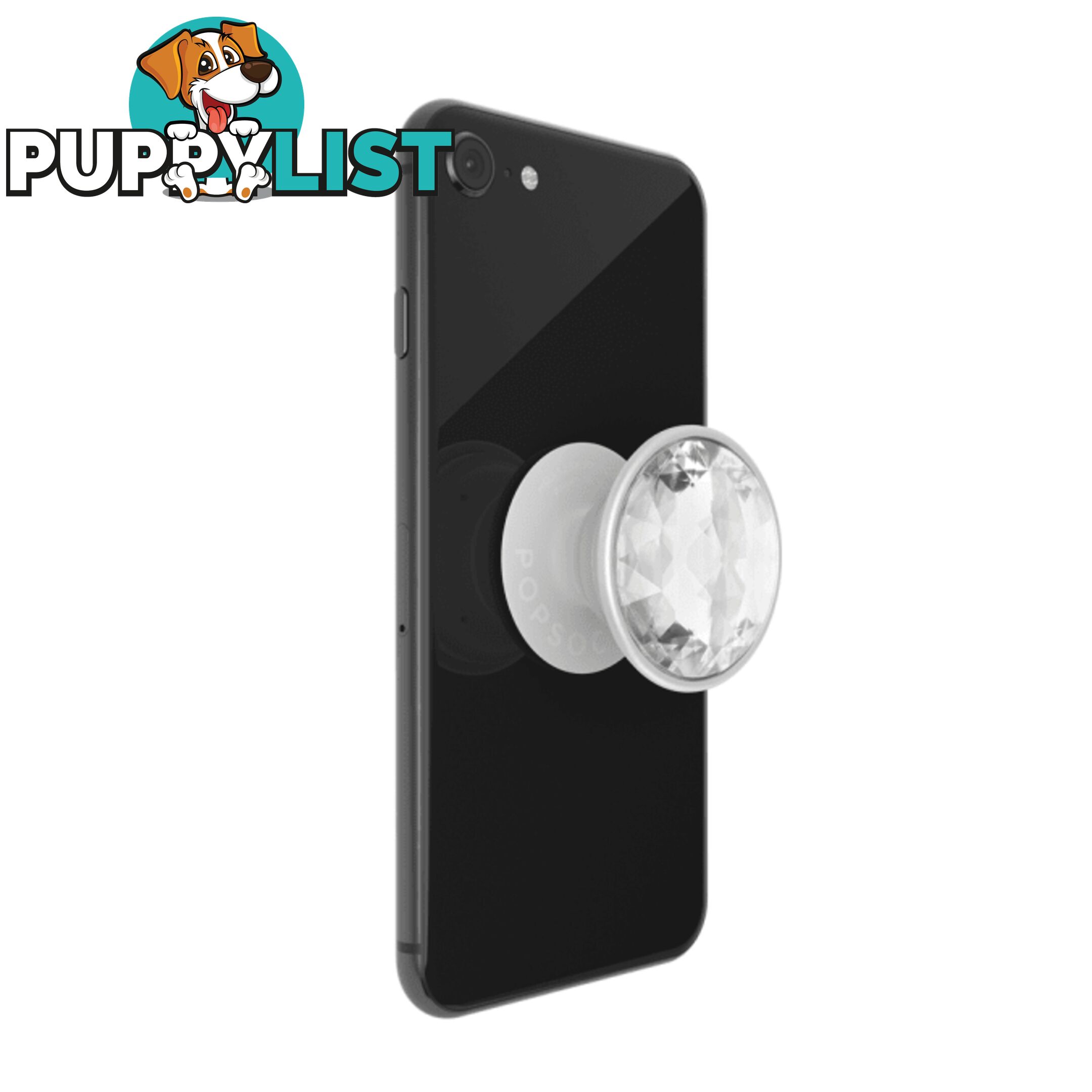 PopTop Premium Swappable Top (Gen 2) Disco Crystal Silver - PopSockets - 842978143774