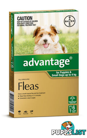 ADVANTAGE FOR PUPPIES AND SMALL DOGS UP TO 4KG (GR