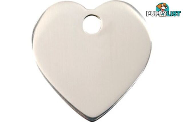 RED DINGO STAINLESS STEEL HEART TAG - LIFETIME GUA