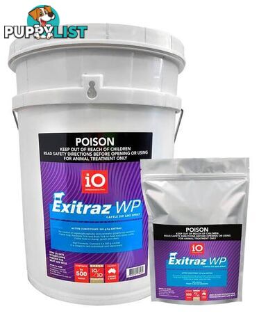 IO EXITRAZ WP CATTLE DIP/SPRAY 5X500GM